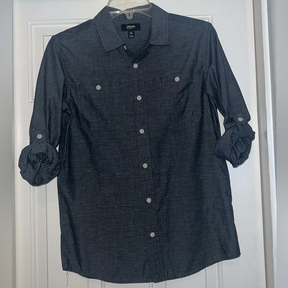 Gray Button down dress shirt